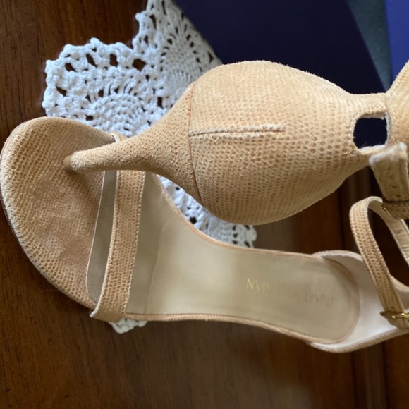 Stuart  Weitzman  Open Toe, Ankle Strap Sandal - Picture 2 of 3